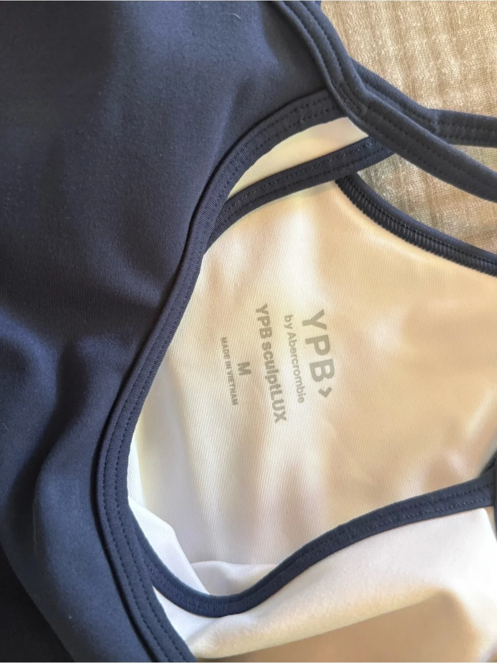 Women's Navy Sculpt lux workout tank